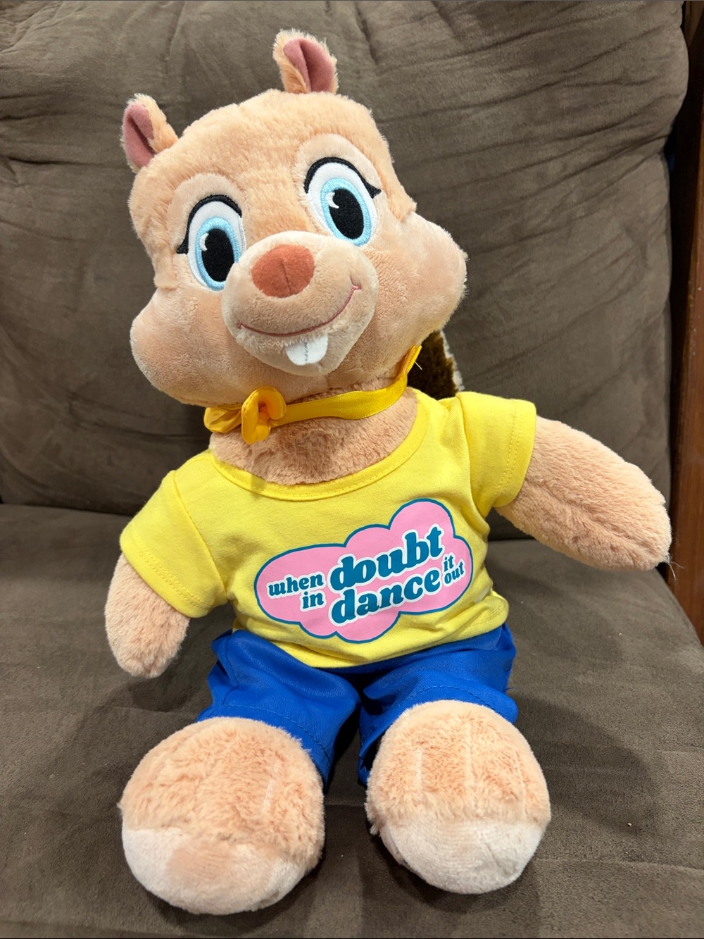 Build-A-Bear Yellow Shirt and Blue Pants Squirrel Plush